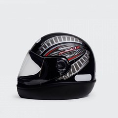 CAPACETE F1R 56 PRETO GRAFIC