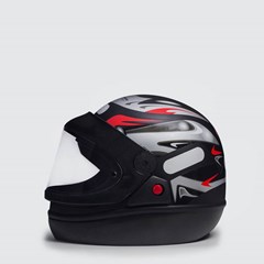 CAPACETE SAN MARINO AUT 62 PRETO FOSCO