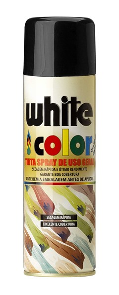 TINTA SPRAY PRETO BRILHANTE 340ML ORBI Q