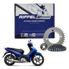 KIT TRANSMISSAO BIZ125 RIFFEL 1045