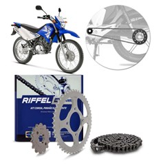 KIT TRANSMISSAO XTZ125 RIFFEL 1045