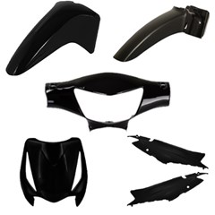 KIT PLASTICO BIZ125 05/10 PRETO 4PCS MEL