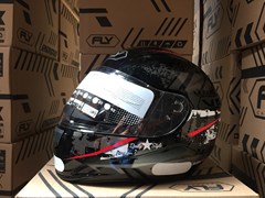 CAPACETE FLY F-9 CITY 58 PTO/VERMELHO