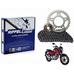 KIT TRANSMISSAO CB250F 16/18 RIFFEL 1045