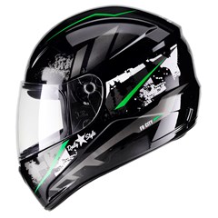 CAPACETE FLY F-9 CITY 58 PTO/VERDE