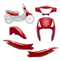 KIT PLASTICO BIZ125 08/10 VERM 4PCS SPOR