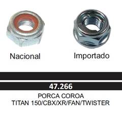 PORCA COROA TIT 150/CBX/XR200/XRE300 UNI