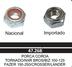 PORCA COROA NXR125/150/XR250/BIZ UNIK