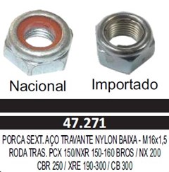 PORCA EIXO TRAS CBX250/CB300/NX150/200