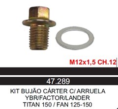 PARAFUSO BUJAO OLEO TIT150 UNIK CH12 12M