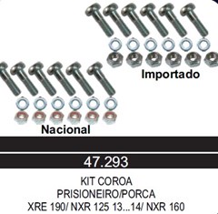 PARAFUSO COROA NXR160 C/POR/AR(KIT18PCS)