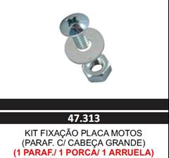 PARAFUSO PLACA C/PORCA C/ARRUELA UNIK