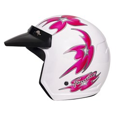 CAPACETE WIND V3 FEMININO 58 BRANCO/ROSA