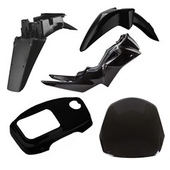 KIT PLASTICO POP100 2013/15 PRETO 5PCS M