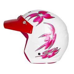 CAPACETE WIND FEMME II 58 BRANCO/ROSA