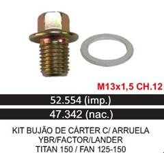 PARAFUSO BUJAO OLEO TIT150 UNIK 13X1.5M