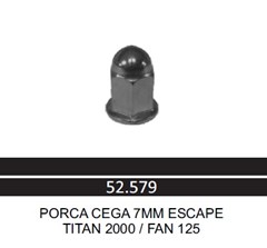 PORCA ESCAPAMENTO TIT2000/CBX200 7MM UNIK