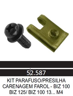 PRESILHA CAREN FAROL C/PARAF BIZ100/125