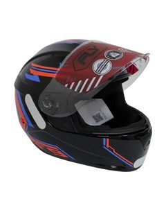 CAPACETE FLY F-9 HG HANS 60 PTO/VERMELHO