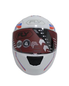 CAPACETE FLY F-9 HG HANS 60 BRANCO/VERMELHO