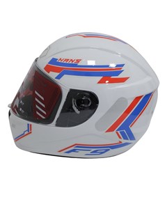 CAPACETE FLY F-9 HG HANS 60 BRANCO/VERMELHO