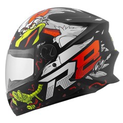 CAPACETE TORK R8 ROCKET CHICKEN 58 PRETO FOSC