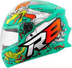 CAPACETE TORK R8 ROCKET CHICKEN 60 AZUL FOSCO