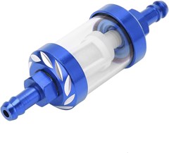 FILTRO GASOLINA UNIVERSAL AZUL ALUMINIO