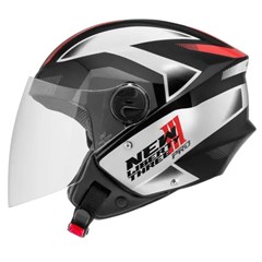 CAPACETE NEW LIBERTY THREE PRO 60 PTO/VERMELH