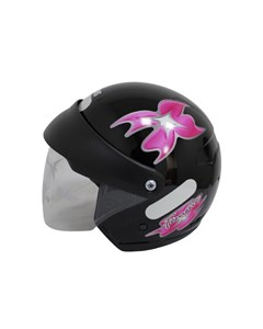CAPACETE WIND V3 VISOR 56 PRETO/ROSA