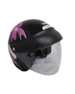 CAPACETE WIND V3 VISOR 58 PRETO/ROSA