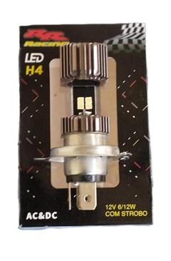 LAMPADA FAROL LED H4 12V 8LEDS RR