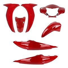 KIT PLASTICO BIZ125 2022/24 VERMELH 5PCS