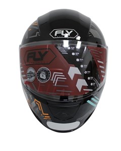 CAPACETE FLY F-9 HG MOTOR 60 PTO/LARANJA