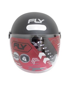 CAPACETE FLY F-17 HG CLASSIC 58 PTO F /CINZA