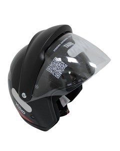 CAPACETE WIND V3 VISOR TECNO 58 PRETO/VERMELH