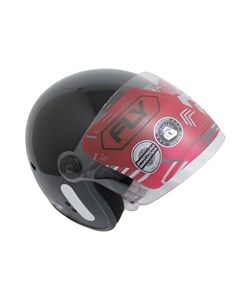 CAPACETE FLY F-17 HG CLASSIC 58 PTO /CINZA
