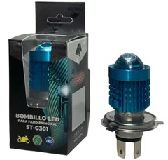 LAMPADA FAROL LED H4 12V OLHO PEIXE STAL