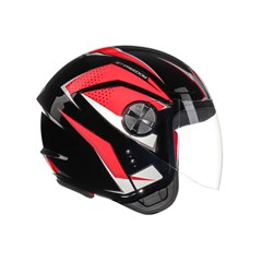 CAPACETE FLY JET HG FREEDOM 58 PTO/VERMELHO