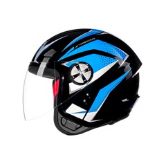 CAPACETE FLY JET HG FREEDOM 58 PTO/AZ