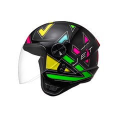 CAPACETE FLY JET HG NYTRO 58 PRETO/COLOR