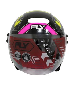 CAPACETE FLY JET HG NYTRO 60 PRETO/COLOR