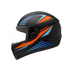 CAPACETE FLY F-9 HG DELTA 58 PTO FOSC/LARANJA