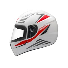 CAPACETE FLY F-9 HG DELTA 58 BRANCO/VERMELHO