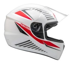CAPACETE FLY F-9 HG DELTA 60 BRANCO/VERMELHO