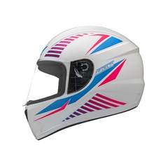 CAPACETE FLY F-9 HG DELTA 56 BRANCO/ROSA