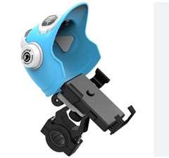 SUPORTE P/ CELULAR MOD CAPACETE AZUL