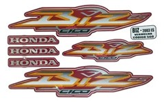 JG FAIXA BIZ 100 2003 ES VERMELHA