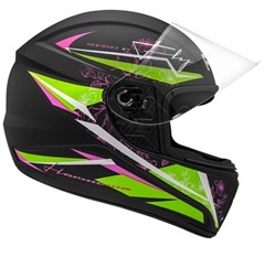 CAPACETE FLY F-9 HG HARMONIA 58 PRETO F/AMARE