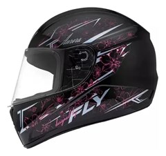 CAPACETE FLY F-9 HG AURORA 56 PRETO/ROSA